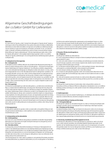 co.medical AGB f&uuml;r Lieferanten